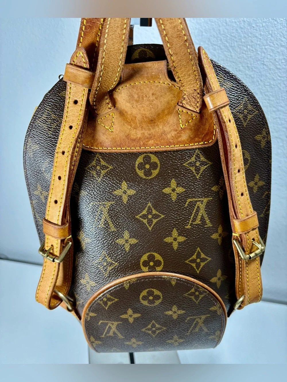 LOUIS VUITTON Vintage Monogram Ellipse Sac a Dos Backpack W/Lock & Dust bag